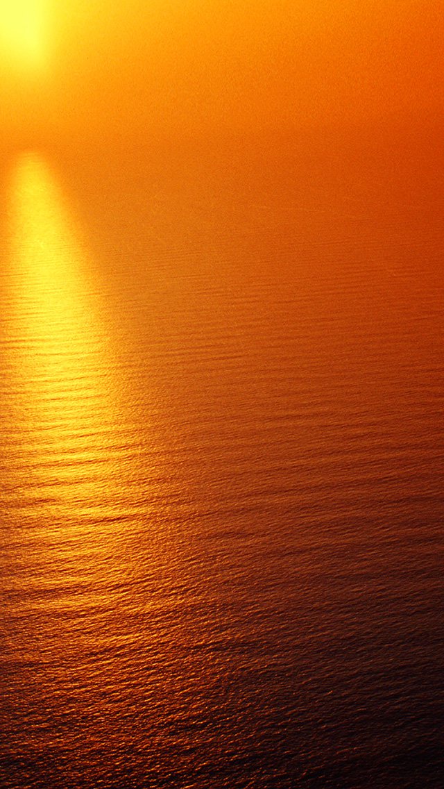 金色灿烂的海面晚霞高清壁纸