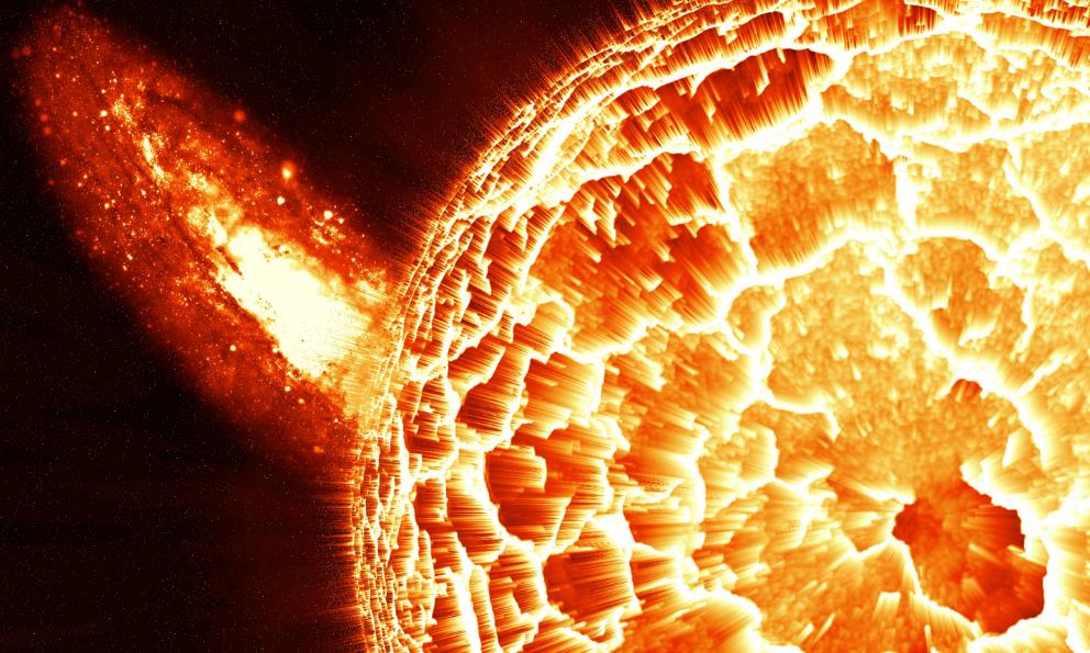 已经出现分裂的科幻太阳图片 震撼壁纸