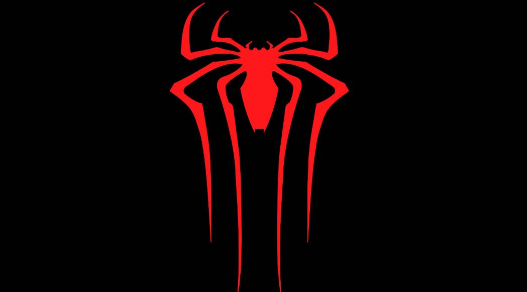 红蜘蛛纯黑极简标志8K图片