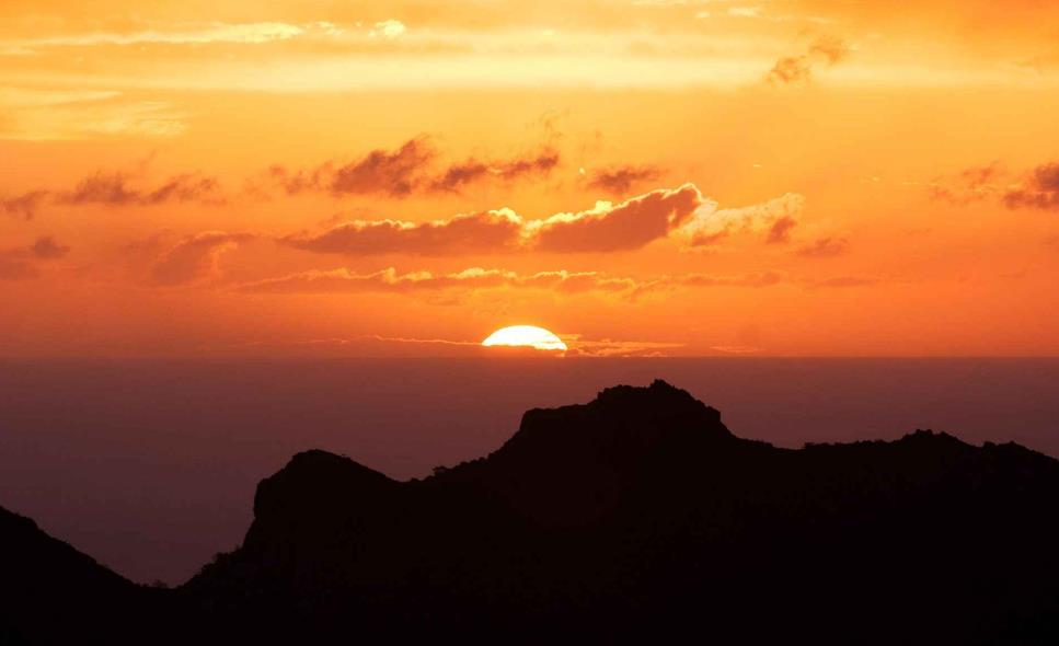 加那利群岛日落美景图