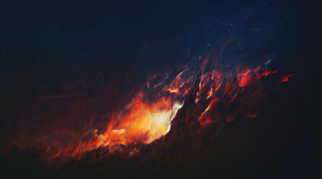 太空景观4K壁纸 宇宙火烧云图片