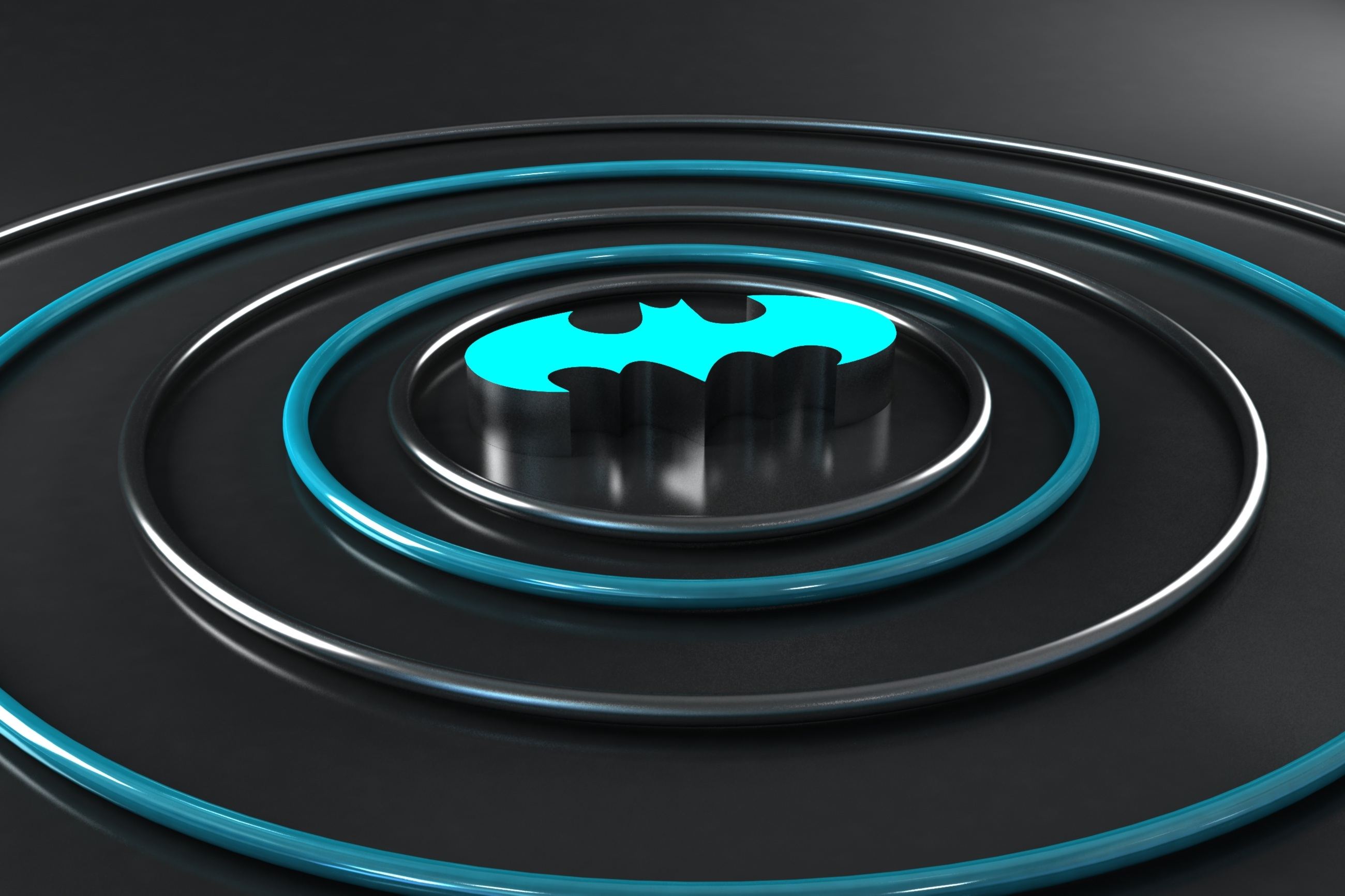 科技感蝙蝠侠LOGO壁纸3D