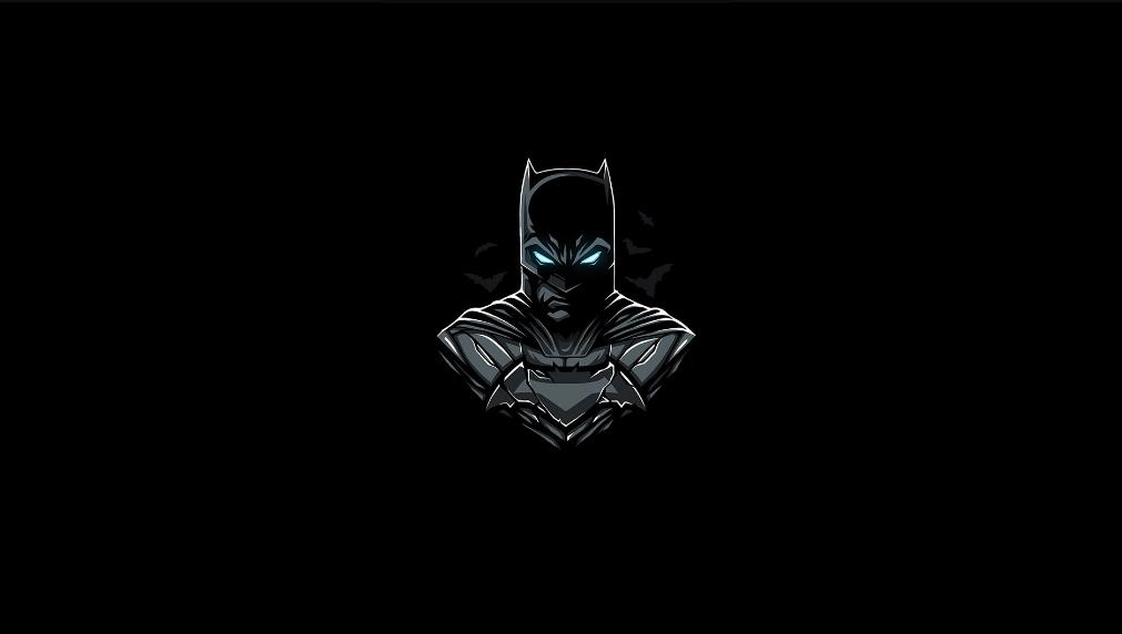 蝙蝠侠阿莫德纯黑极简高清壁纸