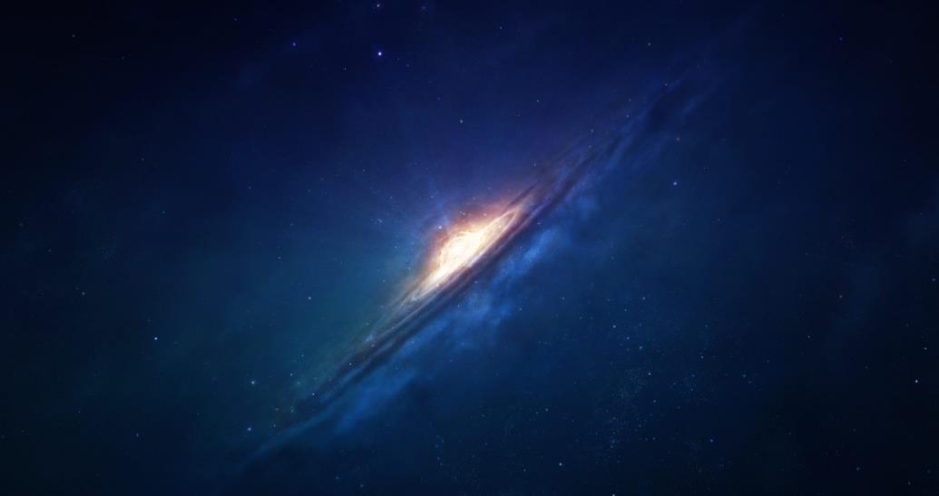 蓝色空间数字艺术银河