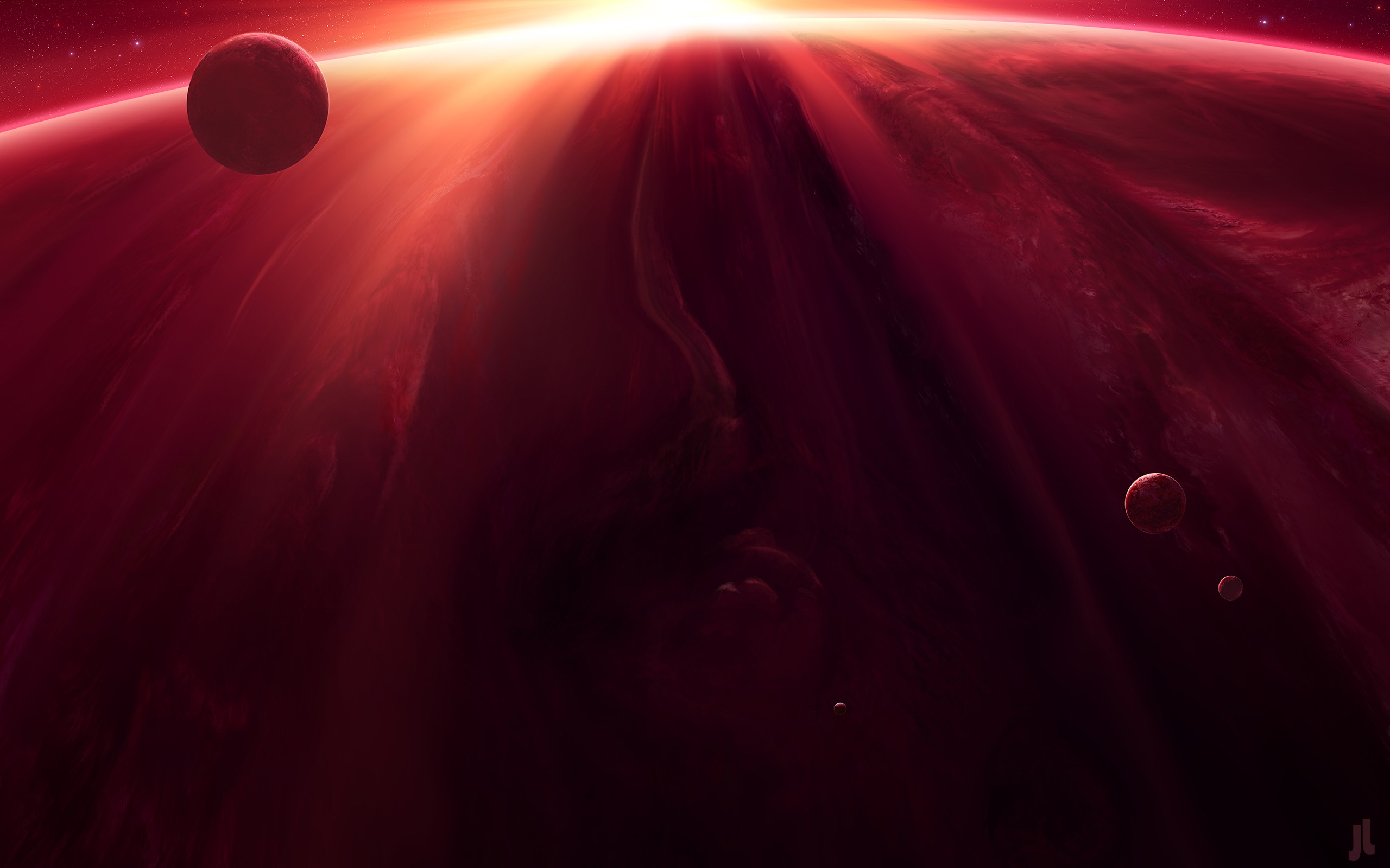 科幻小说中的气体红色行星