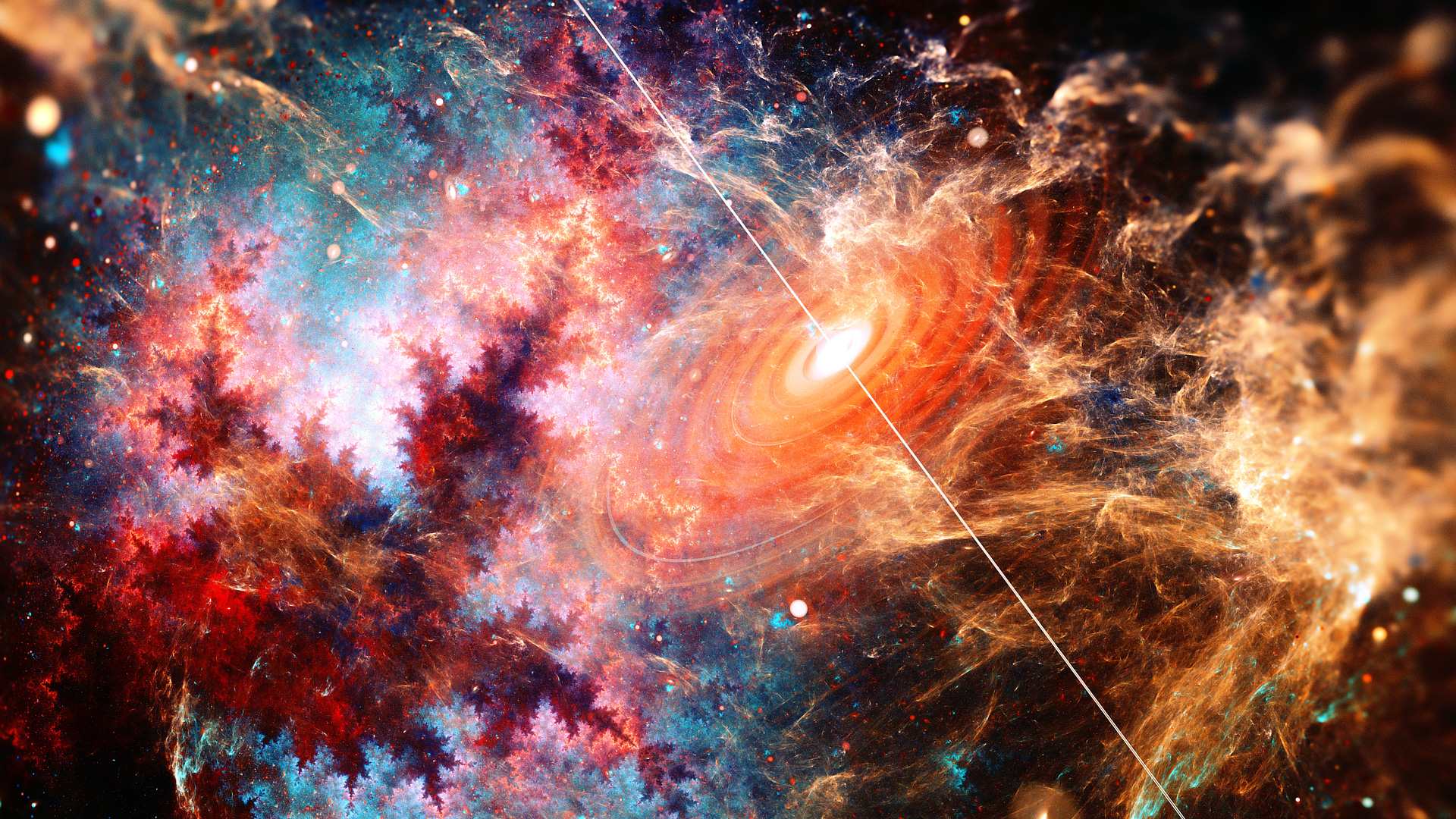 美丽炫彩银河艺术图片 宇宙电脑壁纸 